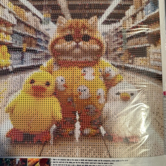 Diamond Art Kit A Cute Cat and Duck Very Relaxing & Calming. A0431 - Picture 1 of 11